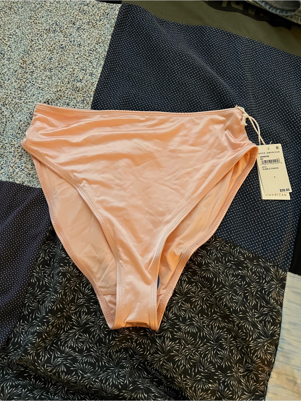 Good American Bubble Pink Bikini Bottom